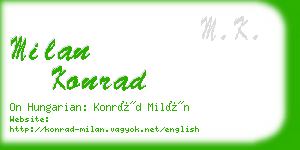 milan konrad business card